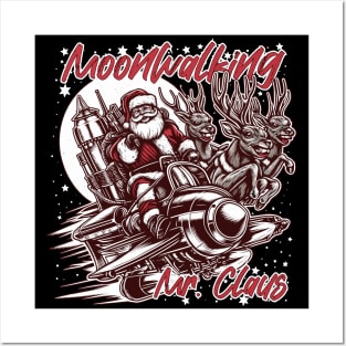 Moonwalking Mr. Claus Posters and Art